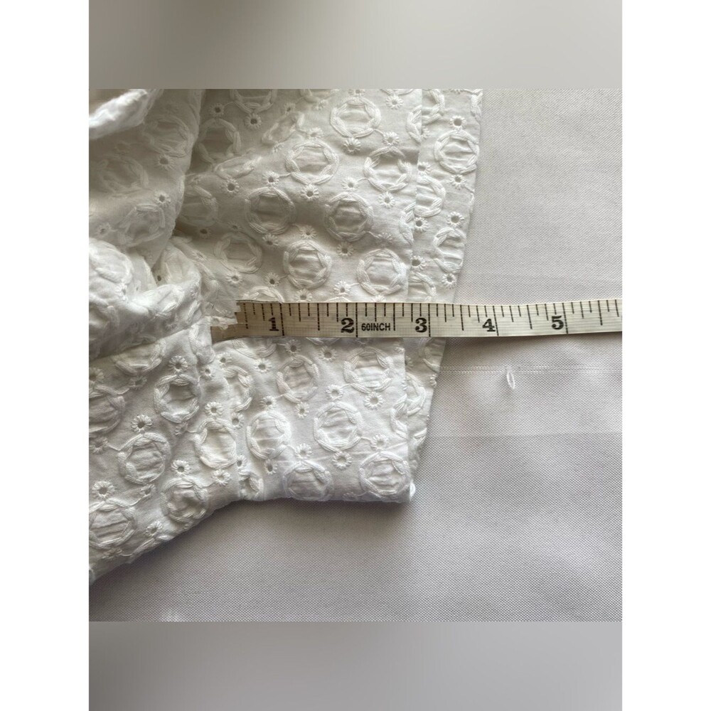 NWT Diane von Furstenburg White Fabiola Eyelet Cotton Country Club Shorts 10 - Picture 16 of 16